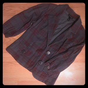 Cute junior's plaid cotton blazer